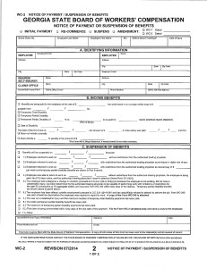 Workers compensation form WC-2
